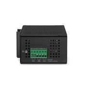 Industrial Unmanaged 2x 10/100/1000Base-T RJ45 to 2x 100/1000Base-X SFP Gigabit PoE++ Ethernet Media Converter This picture is about .
