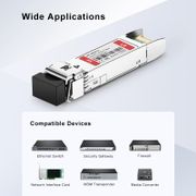 Ciena XCVR-S10V31 Compatible 10GBASE-LR SFP+ 1310nm 10km DOM Duplex LC/UPC SMF Optical Transceiver Module This picture is about .