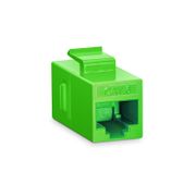 Cat6 Keystone RJ45 Coupler, Unshielded, Female to Female Insert Inline Coupler - Green (12pcs/pack) This picture is about 6IMGR-U.