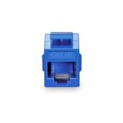 Cat5e Keystone RJ45 Coupler, Unshielded, Female to Female Insert Inline Coupler - Blue (12pcs/Pack) This picture is about 5EIMBE-U.