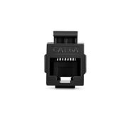 Cat6a Keystone RJ45 Coupler, Unshielded, Female to Female Insert Inline Coupler - Black (12pcs/pack) This picture is about 6AIMBK-U.