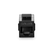 Cat6a Keystone RJ45 Coupler, Unshielded, Female to Female Insert Inline Coupler - Black (12pcs/pack) This picture is about 6AIMBK-U.
