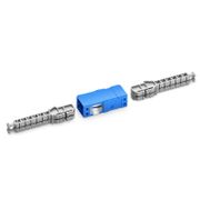 Adaptador/acoplador de fibra óptica MDC/UPC a MDC/UPC OS2 monomodo de 2 puertos sin brida Esta imagen trata sobre AD-4FMDCSMF.