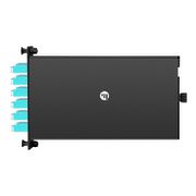 FHD® LC Splice Cassette with Pigtails, 12 Fibers OM4 Multimode, 6 x LC UPC Duplex (Aqua), 0.3dB Max. This picture is about FHD-6LCDOM4.
