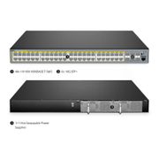 S5500-48T6SP-R, 48-Port Gigabit Ethernet L3 PoE+ Switch, 48 x PoE+ Ports @760W, with 6 x 10Gb SFP+, Support Stacking This picture is about S5500-48T6SP-R.