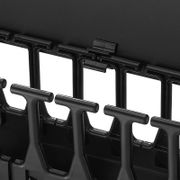 Organizador de cables vertical de un solo lado, 42RU, dedo de radio de curvatura, ancho de 3.5 pulgadas Esta imagen trata sobre CMV-SFD42U9W.