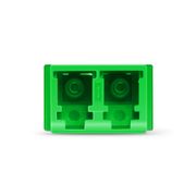 Adaptador/acoplador de fibra óptica LC/APC a LC/APC dúplex OS2 monomodo tipo SC sin brida (10 pzas./paquete) Esta imagen trata sobre HD-LCA-DX-SMF.