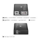 Mini Media Converter Ethernet Gigabit Non Gestito 1x 10/100/1000Base-T RJ45 a 1x 100/1000Base-X Multimodale SC 850nm 220/550m, Standard Spina Britannica Questa immagine riguarda .