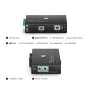 Convertisseur de Média Gigabit Ethernet PoE+ Industriel, 1x 10/100/1000Base-T RJ45 vers 1x 100/1000Base-X SFP Gigabit PoE+ Non Géré Cette image concerne IMC-1F1T.