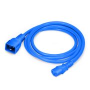 3ft (0.9m) IEC60320 C20 to IEC60320 C13 14AWG 250V/15A Power Cord, Blue This picture is about PC20C13-15A.