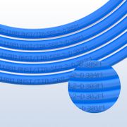 Cat6 Ethernet Bulk Cable, 1000ft (305m), UL Listed, 24AWG Stranded Pure Bare Copper Wire, 550MHz, Unshielded (UTP), PVC CM, with Reel (Blue) This picture is about 123975-3.