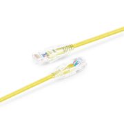 Cable de parcheo Ethernet Cat6 28AWG sin enganches sin blindaje (U/UTP) PVC CM de pequeño diámetro y alta flexibilidad 6in (0.15m), amarillo Esta imagen trata sobre C6UTPSGSPVC.