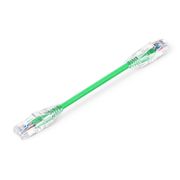 Cable de parcheo Ethernet Cat6 28AWG sin enganches sin blindaje (U/UTP) PVC CM de pequeño diámetro y alta flexibilidad 6in (0.15m), verde Esta imagen trata sobre C6UTPSGSPVC.