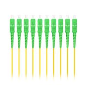 1m (3ft) Fiber Patch Cable, 1 Fiber, SC APC Simplex to SC APC Simplex, Single Mode (OS2), Riser (OFNR), 2.0mm, Tight-Buffered, Yellow, 10pcs/pack This picture is about 203297-2.