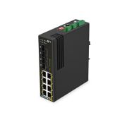 IES3220-8T4F-U, 8-Port Gigabit Ethernet L2+ Managed Industrial PoE++ Switch, 8 x PoE++ Ports@360W, with 4 x 1Gb SFP, -40 to 75°C Operating Temperature This picture is about 7.