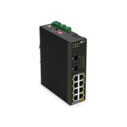 TSN3220-10S-U, Switch PoE++ Industriel Manageable L2 8 Ports Gigabit Ethernet, 8 Ports PoE++ @360W, avec 2 Ports SFP+ 1/10Gb, Température de Fonctionnement -40 ~ 75°C Cette image concerne TSN3220-10S-U.