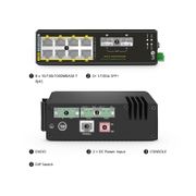 TSN3220-10S-U, Switch PoE++ Industriel Manageable L2 8 Ports Gigabit Ethernet, 8 Ports PoE++ @360W, avec 2 Ports SFP+ 1/10Gb, Température de Fonctionnement -40 ~ 75°C Cette image concerne TSN3220-10S-U.