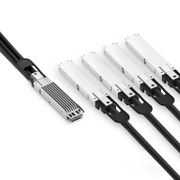 0.5m (2ft) Generic Compatible 800G OSFP Finned Top to 4 x 200G OSFP Flat Top Passive Direct Attach Copper Breakout Cable This picture is about 05.