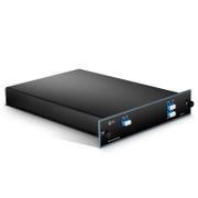 4チャンネル CWDM Mux/Demux(1550-1610nm、拡張ポート付き、1.5dB標準IL、LC/UPC、シングルファイバ、FMUプラグインモジュール) この写真はFMU-MC045561ESに関するものです。