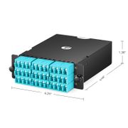 FHD® MTP®-LC Cassette, OM4 Multimode, Type A, 36 Fibers, 3 x