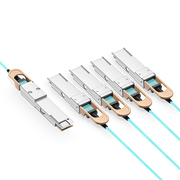 1m (3ft) Arista Networks Compatible 400G QSFP-DD to 4 x 100G QSFP56 Active Optical Breakout Cable This picture is about 1.