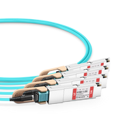 2m (7ft) Generic Compatible 400G QSFP-DD to 4 x 100G QSFP56 Active Optical Breakout Cable This picture is about 2.