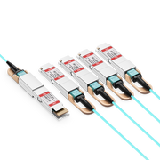 2m (7ft) Generic Compatible 400G QSFP-DD to 4 x 100G QSFP56 Active Optical Breakout Cable This picture is about 22.
