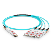 3m (10ft) Arista Networks Compatible 400G QSFP-DD to 4 x 100G QSFP56 Active Optical Breakout Cable This picture is about 3.