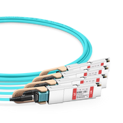 7m (23ft) Arista Networks Compatible 400G QSFP-DD to 4 x 100G QSFP56 Active Optical Breakout Cable This picture is about 77.
