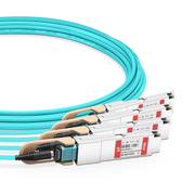 50m (164ft) Arista Networks Compatible 400G QSFP-DD to 4 x 100G QSFP56 Active Optical Breakout Cable This picture is about 11.