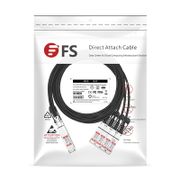 0.5m (2ft) NVIDIA/Mellanox Compatible 400G OSFP Finned Top vers 4 x 100G QSFP56 InfiniBand HDR Câble de Breakout Passif en Cuivre à Attache Directe pour Switchs Quantum-2 et ConnectX-6 HCA Cette image concerne OSFP-400G-4QPC005.