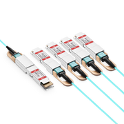 Customized 400G QSFP-DD to 4 x 100G QSFP28 Active Optical Breakout Cable This picture is about 3.