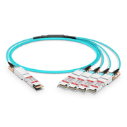 Customized 400G QSFP-DD to 4 x 100G QSFP28 Active Optical Breakout Cable This picture is about 1.