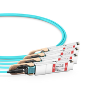 Customized 400G QSFP-DD to 4 x 100G QSFP28 Active Optical Breakout Cable This picture is about 6.