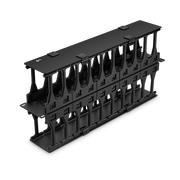Horizontal Dual Sided Stell Manager, 2RU, Finger Duct with Cover, 3.6 in. Depth Esta imagen trata sobre CMH-DFDS2U.