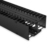 Vertical Dual Sided Steel Cable Manager, 45RU, Bend Radius Finger, 5.9 in. Wide Esta imagen trata sobre CMV-DFDS45U5W.