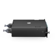 FHD™ MTP®-LCカセット、OM4マルチモード、ユニバーサル、16芯、2 x MTP®-8(オス)- 8 x LCデュプレックス(アクア)、最大0.35dB この写真はFHD-2MTP8LCDOM4Uに関するものです。