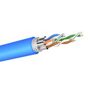 Cavo Solido Ethernet Cat6a Bulk, 1000ft, S/FTP, 23AWG, PVC CMR, Blu Questa immagine riguarda 1.