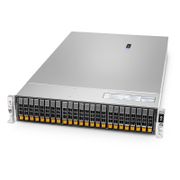 RS7265-V3, 2U Rackmount Server, Dual Socket SP5 AMD EPYC™ 9004 Series Processors, Up to 6TB DRAM, 24 x 2.5" NVMe/SAS/SATA Drive Bays, 1 x RJ45 1GbE Port, 2000W Redundant Esta imagen trata sobre RS7265-V3
3.