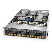 RS7265-V3, 2U Rackmount Server, Dual Socket SP5 AMD EPYC™ 9004 Series Processors, Up to 6TB DRAM, 24 x 2.5" NVMe/SAS/SATA Drive Bays, 1 x RJ45 1GbE Port, 2000W Redundant Esta imagen trata sobre RS7265-V3
2.