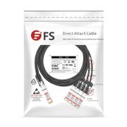 2m (7ft) Arista Networks Compatible 200G QSFP-DD to 4 x 50G QSFP28 Passive Direct Attach Copper Breakout Cable This picture is about de.