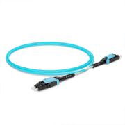 1m (3ft) LC UPC to LC UPC Flat Clip Uniboot Duplex with Push Pull Boot OM4 Multimode Riser (OFNR) 2.0mm BIF Fiber Optic Patch Cable This picture is about .