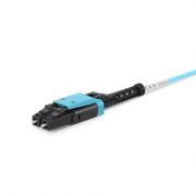 1m (3ft) LC UPC to LC UPC Flat Clip Uniboot Duplex with Push Pull Boot OM4 Multimode Riser (OFNR) 2.0mm BIF Fiber Optic Patch Cable This picture is about .
