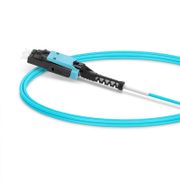 1m (3ft) LC UPC to LC UPC Flat Clip Uniboot Duplex with Push Pull Boot OM4 Multimode Riser (OFNR) 2.0mm BIF Fiber Optic Patch Cable This picture is about .