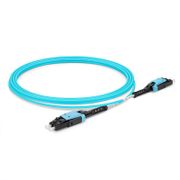 5m (16ft) LC UPC to LC UPC Flat Clip Uniboot Duplex with Push Pull Boot OM4 Multimode Riser (OFNR) 2.0mm BIF Fiber Optic Patch Cable This picture is about .