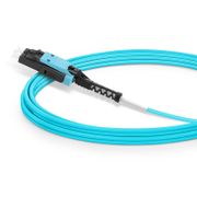 15m (49ft) LC UPC to LC UPC Flat Clip Uniboot Duplex with Push Pull Boot OM4 Multimode Riser (OFNR) 2.0mm BIF Fiber Optic Patch Cable This picture is about .