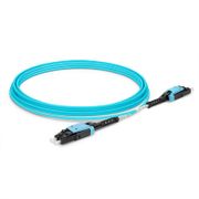 15m (49ft) LC UPC to LC UPC Flat Clip Uniboot Duplex with Push Pull Boot OM4 Multimode Riser (OFNR) 2.0mm BIF Fiber Optic Patch Cable This picture is about .