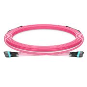 30m (98ft) Cable troncal MTP®, MTP®-12 UPC (Hembra) a MTP®-12 UPC (Hembra), 48 Fibras, Multimodo (OM4), Plenum (OFNP), 0.25dB Máx, Tipo A, Doble chaqueta, Magenta Esta imagen trata sobre 48FMTPOM4.