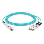 70m (230ft) Dell Compatible 200G QSFP-DD to 2 x 100G QSFP28 Active Optical Breakout Cable This picture is about 7.