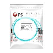 70m (230ft) Dell Compatible 200G QSFP-DD to 2 x 100G QSFP28 Active Optical Breakout Cable This picture is about 77.